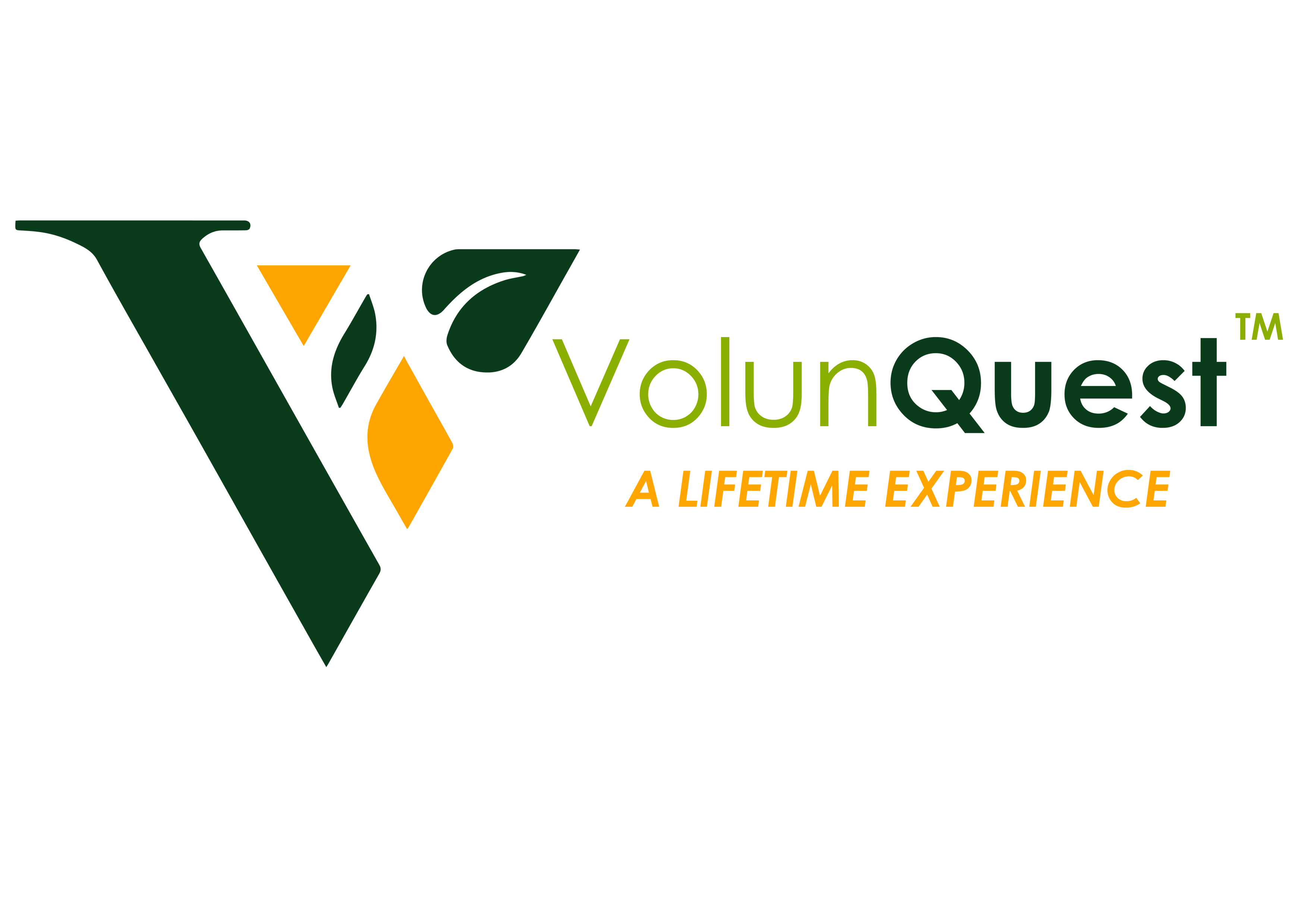 The logo for VolunQuest, a company that offers volunteer opportunities.